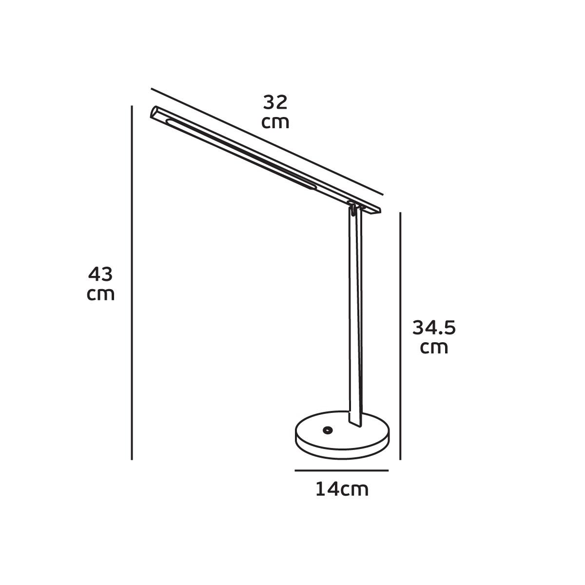 VK/04239/W/C - Φωτιστικό γραφείου LED, 220-240V, 7W, 4000K, 600lm, CRI>80, IP20, 32x43cm, ντιμαριζόμενο, λευκό 58610-117728 - second view